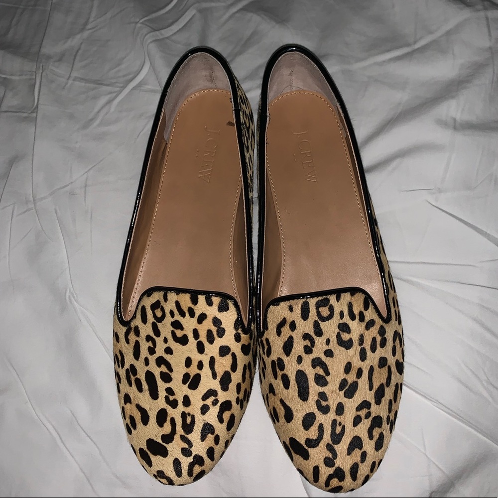 J. Crew calf hair leopard flats (discontinued)